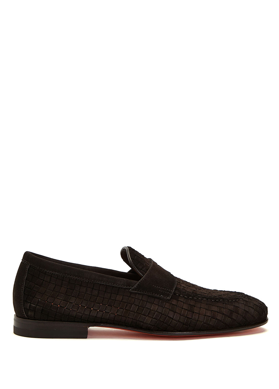 Santoni Carlos Koyu Kahverengi Erkek Süet Loafer