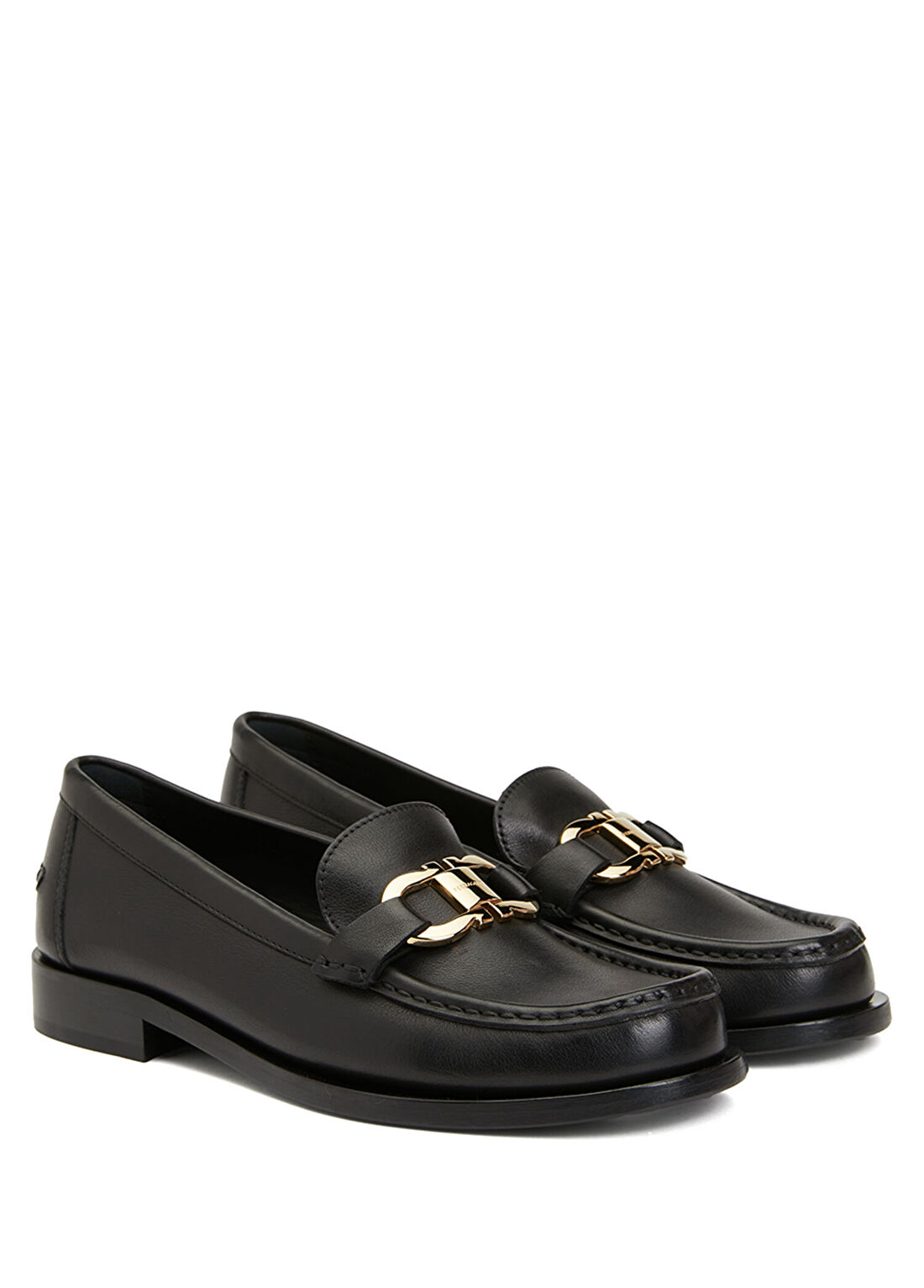 Ferragamo Siyah Kadın Deri Loafer görsel 2