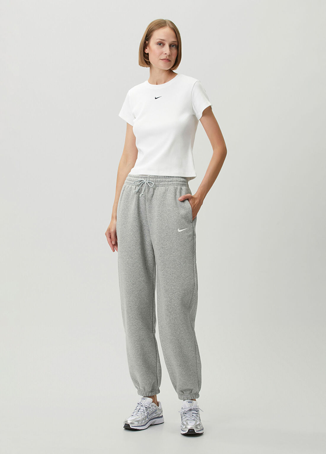 Nike Phoenix Fleece Gri Eşofman Altı