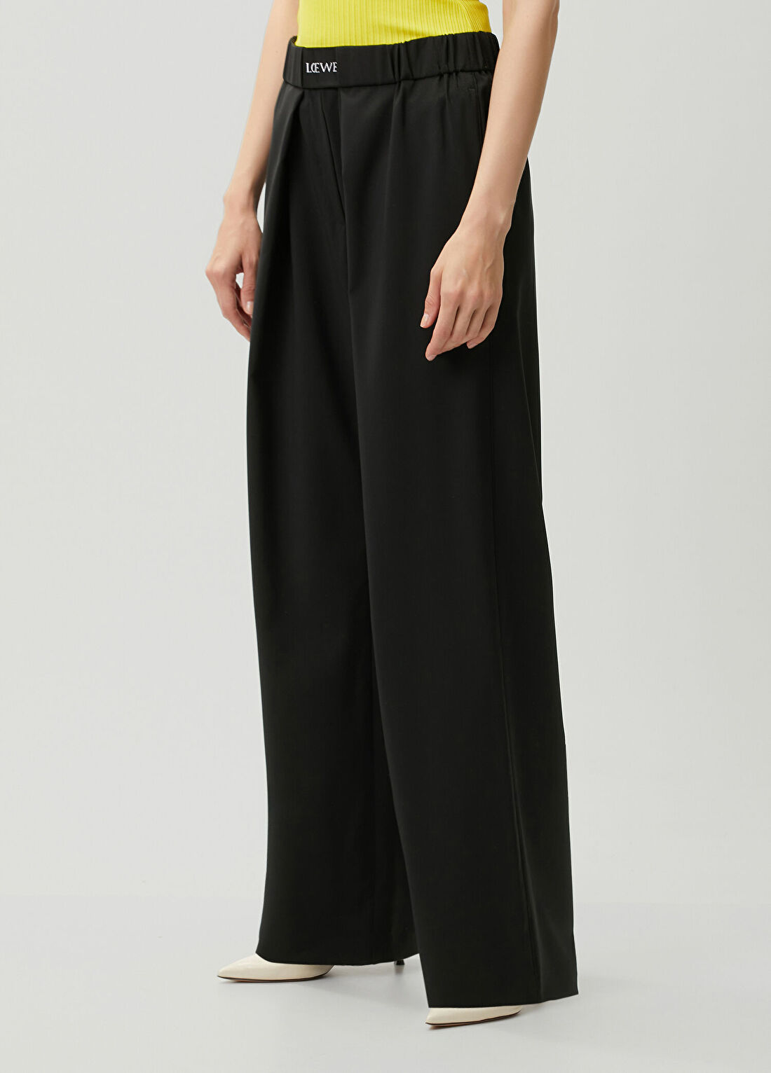 Loewe Regular Fit Siyah Yün Pantolon görsel 2