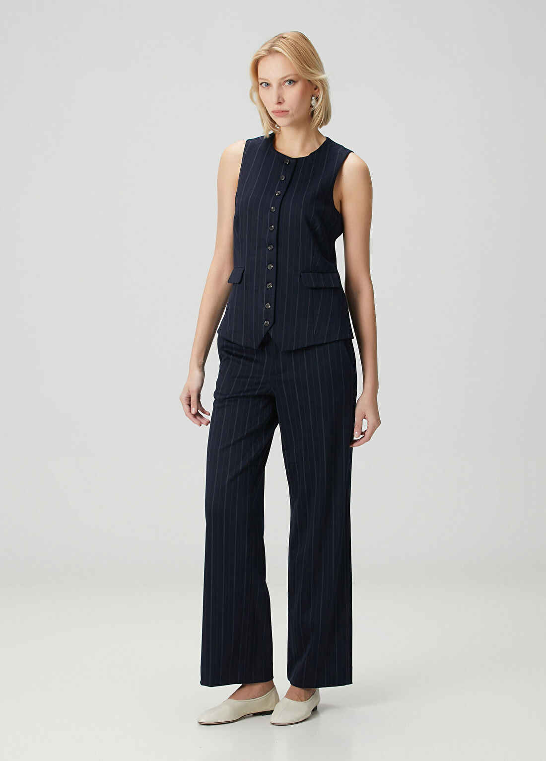 Rag&Bone Lacivert Çizgili Yelek görsel 2