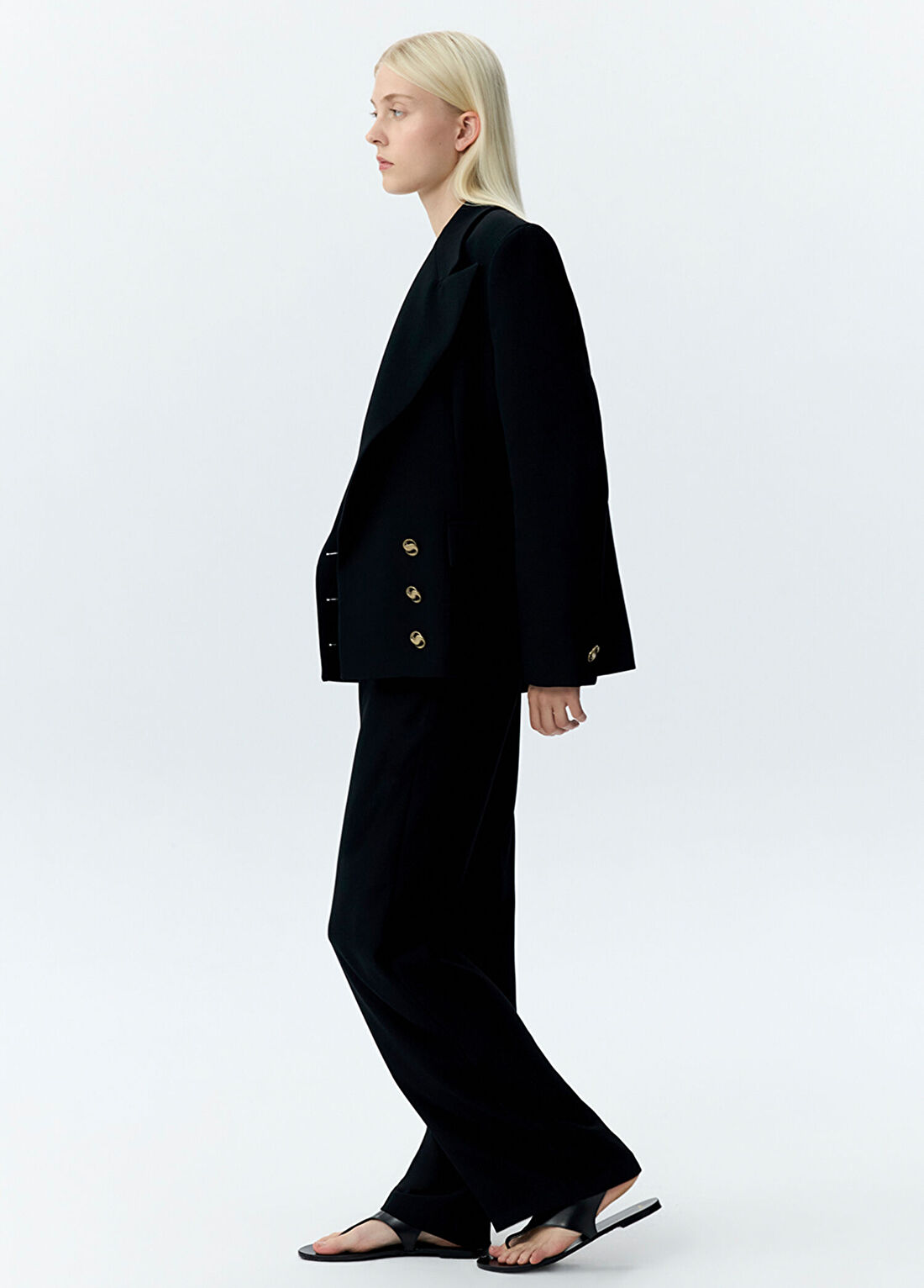 Salta Siyah Oversize Kadın Blazer Ceket görsel 4