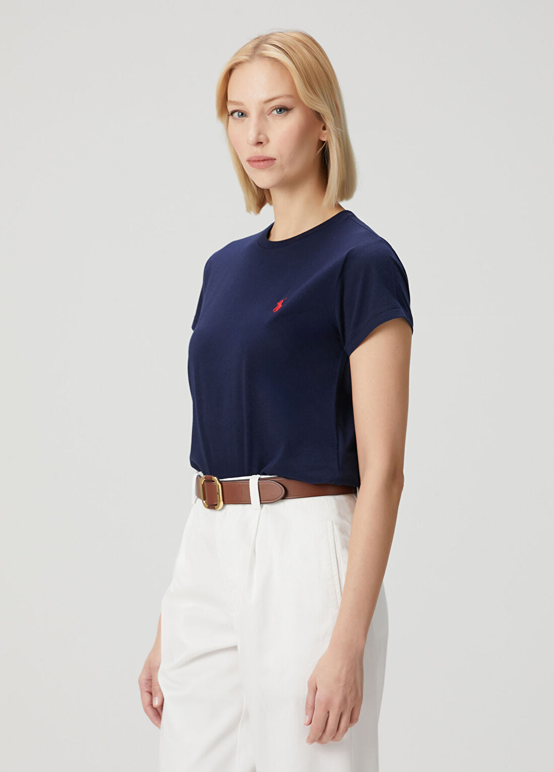 Polo Ralph Lauren Lacivert Logo Detaylı T-shirt görsel 3
