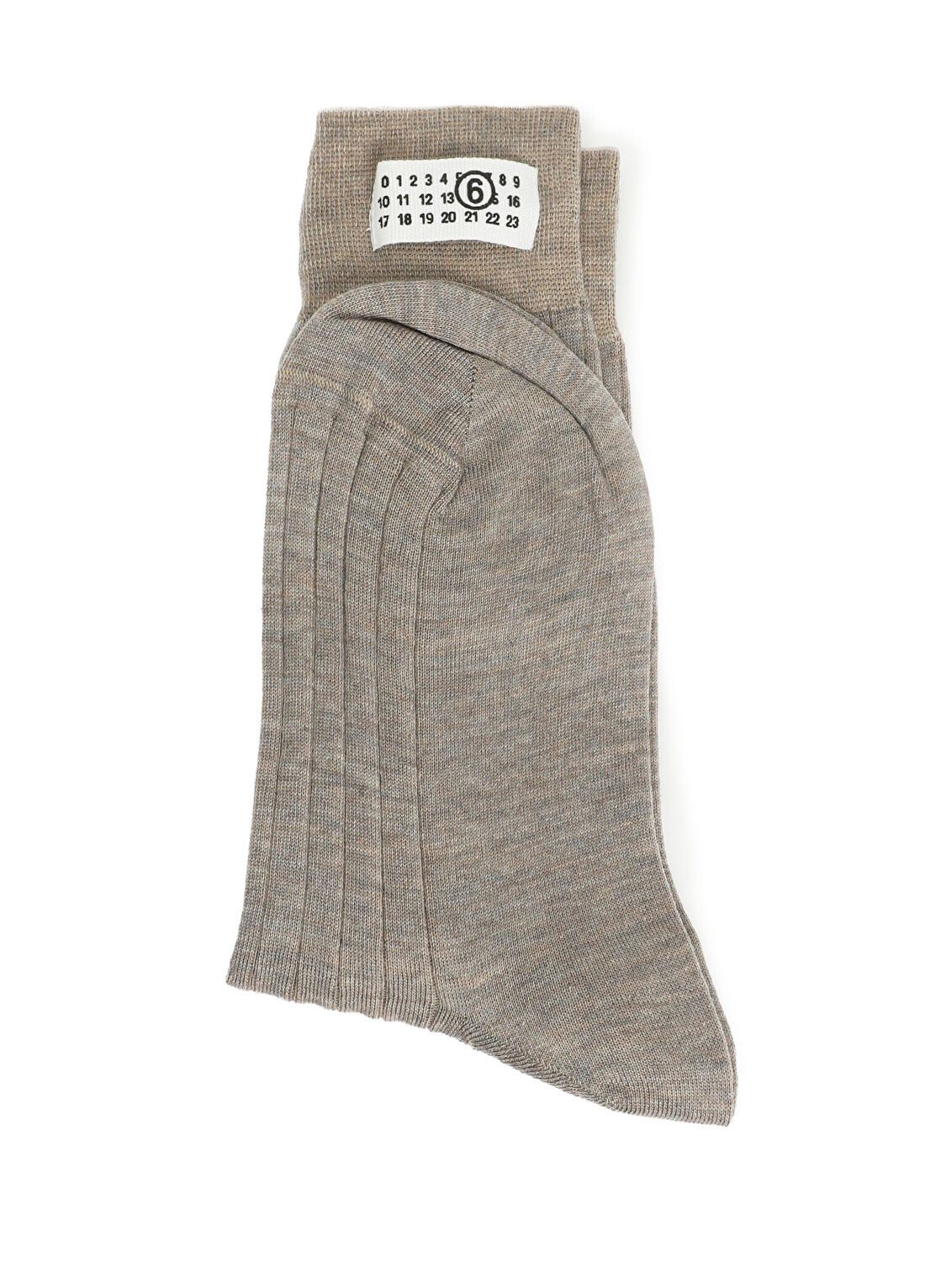 MM6 Maison Margiela Bej Kadın Yün Çorap görsel 2