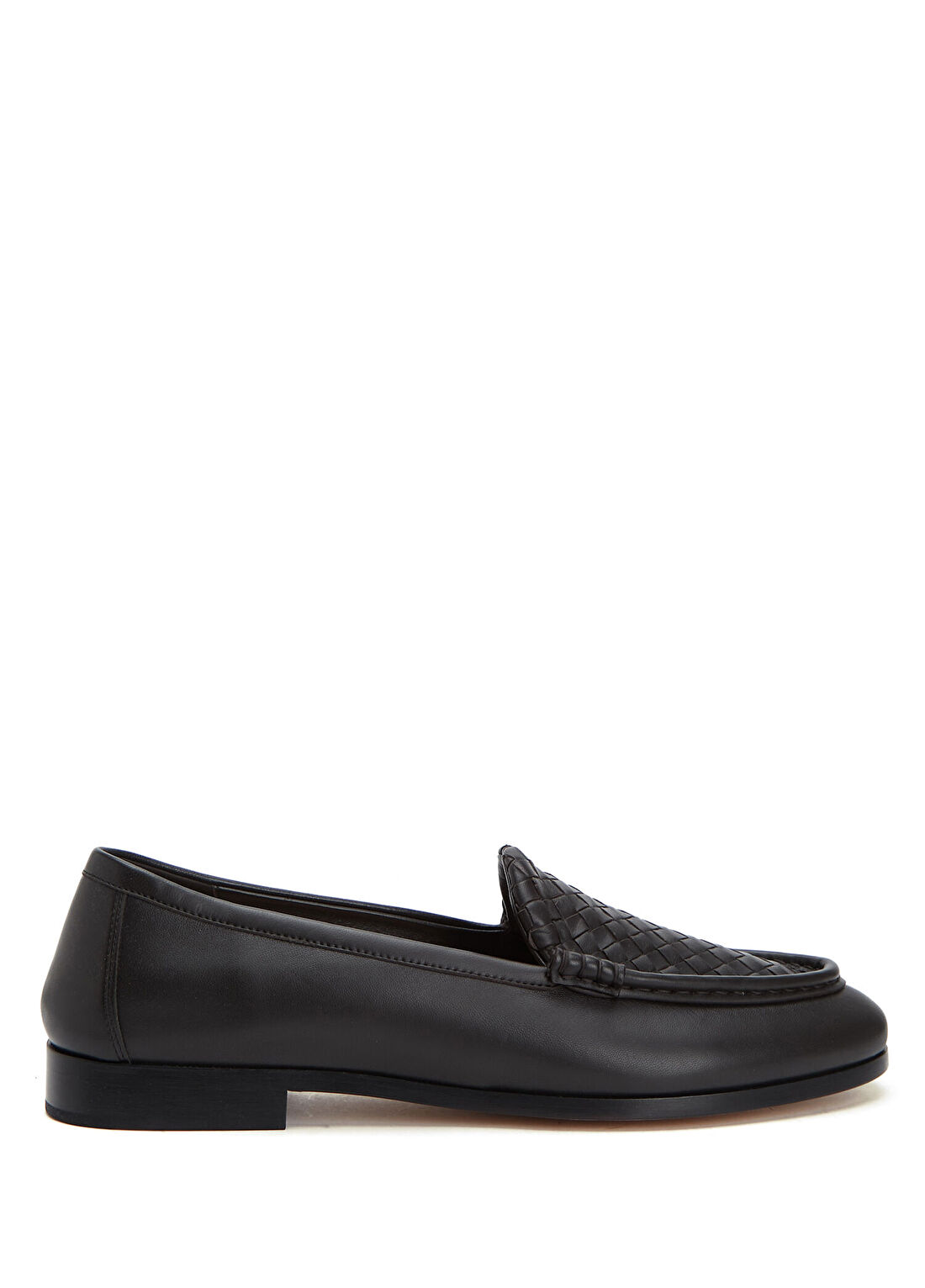 Bottega Veneta Silenzio Kahverengi Örgülü Erkek Deri Loafer