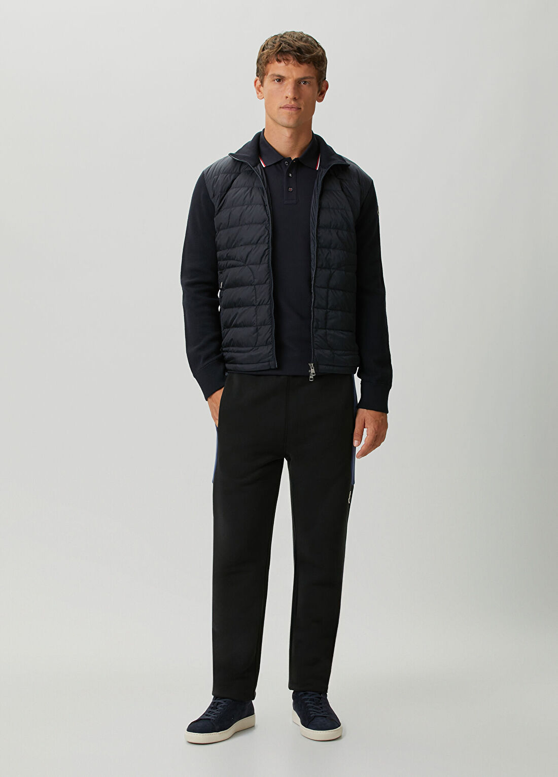 Moncler Lacivert Yün Mont görsel 2