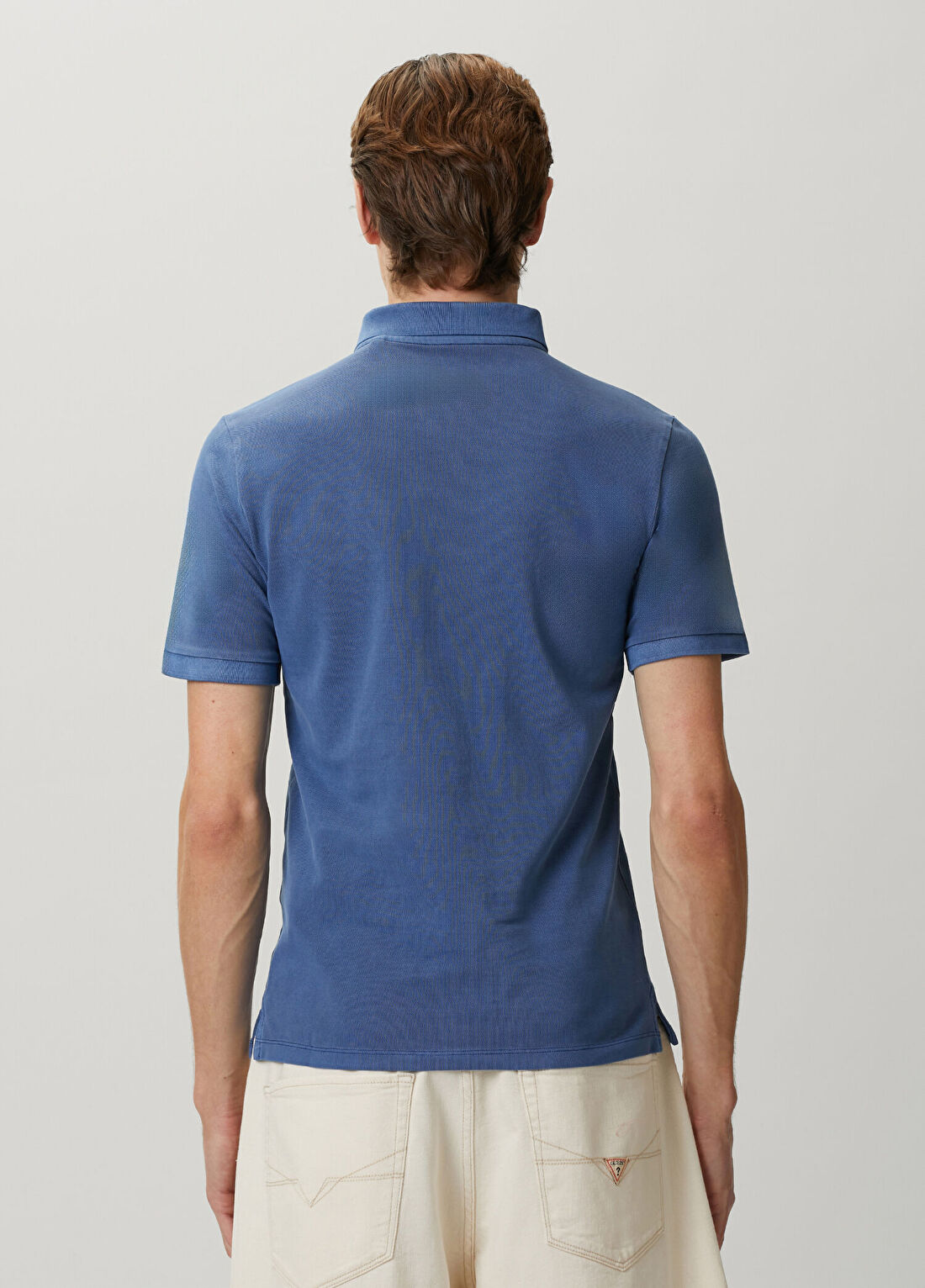 Guess Regular Fit Lacivert Polo Yaka Pike T-shirt görsel 4