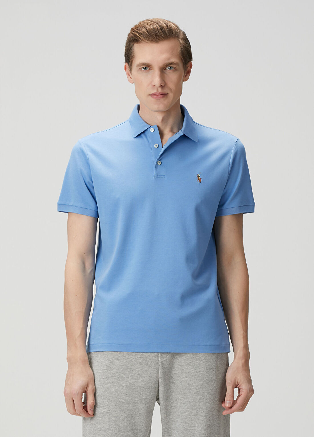 Polo Ralph Lauren Açık Mavi Polo Yaka T-shirt
