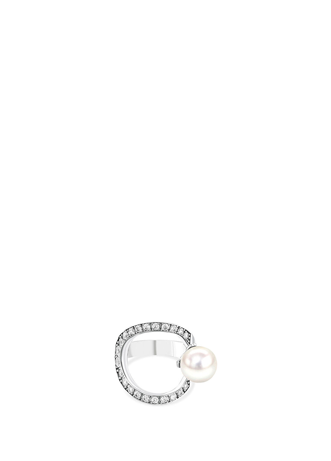 Braelyn London Lunar Crown 925 Ayar Gümüş Üzeri Rhodium Kaplama Kadın İnci Yüzük