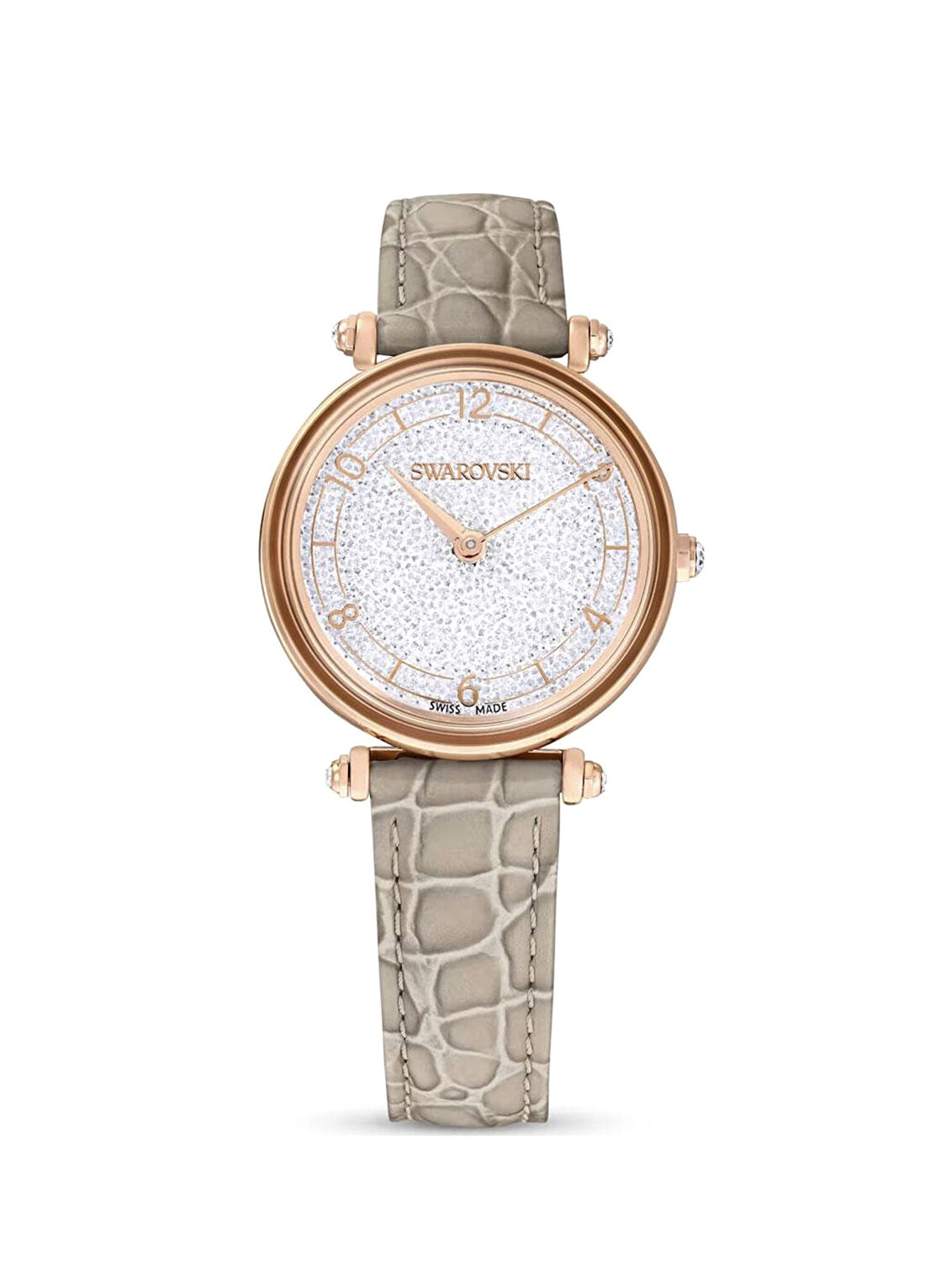 Swarovski Crystalline Wonder Ls Bei Cry Pro Bej Deri Kadın Kol Saati