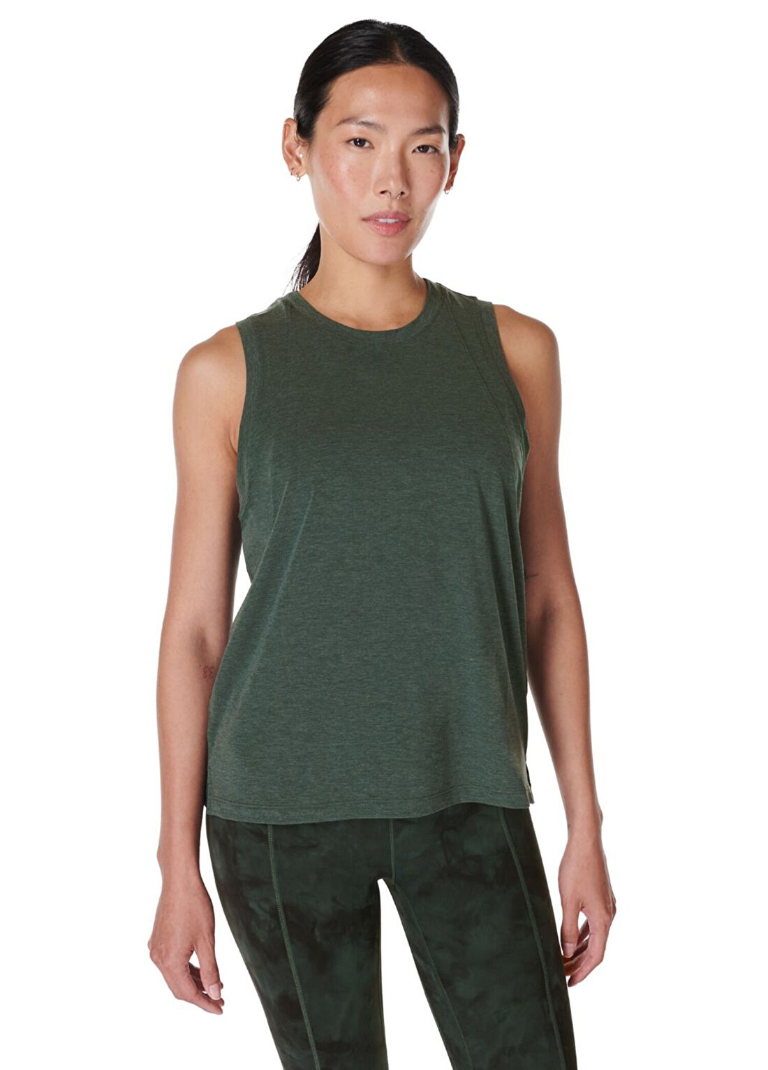 Sweaty Betty Soft Flow Studio Tank Top Yeşil Kadın Spor Atlet görsel 2