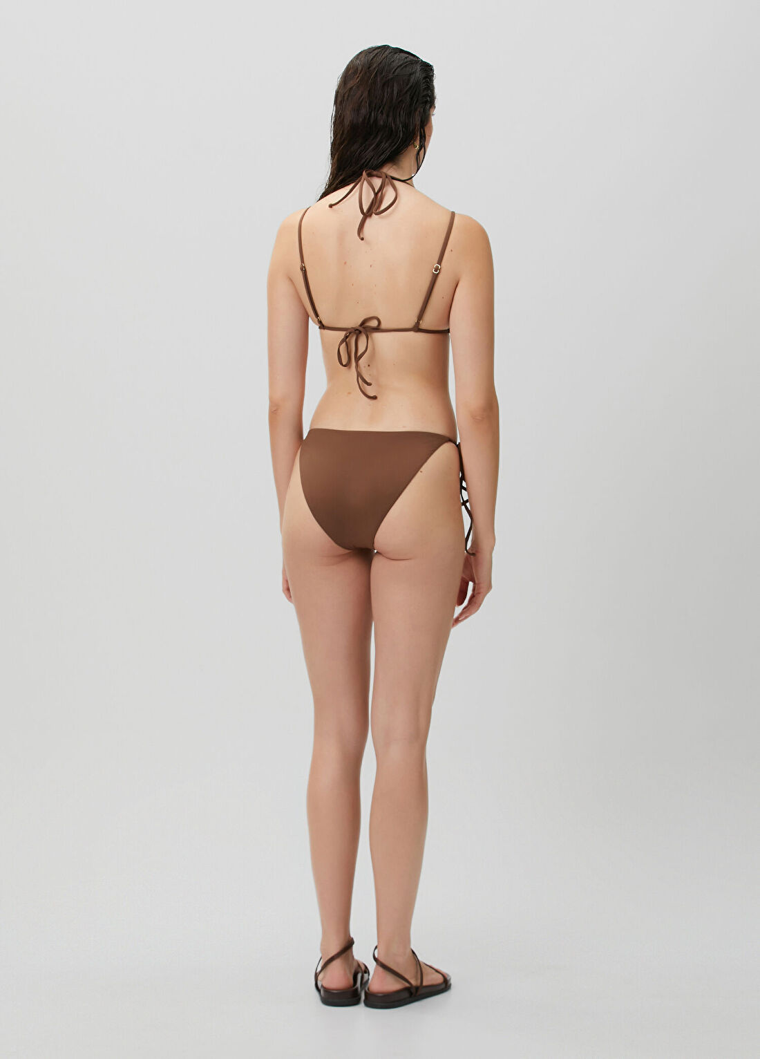 Maliluha Swimwear Aurelia Kahverengi Üçgen Bikini Takımı görsel 4