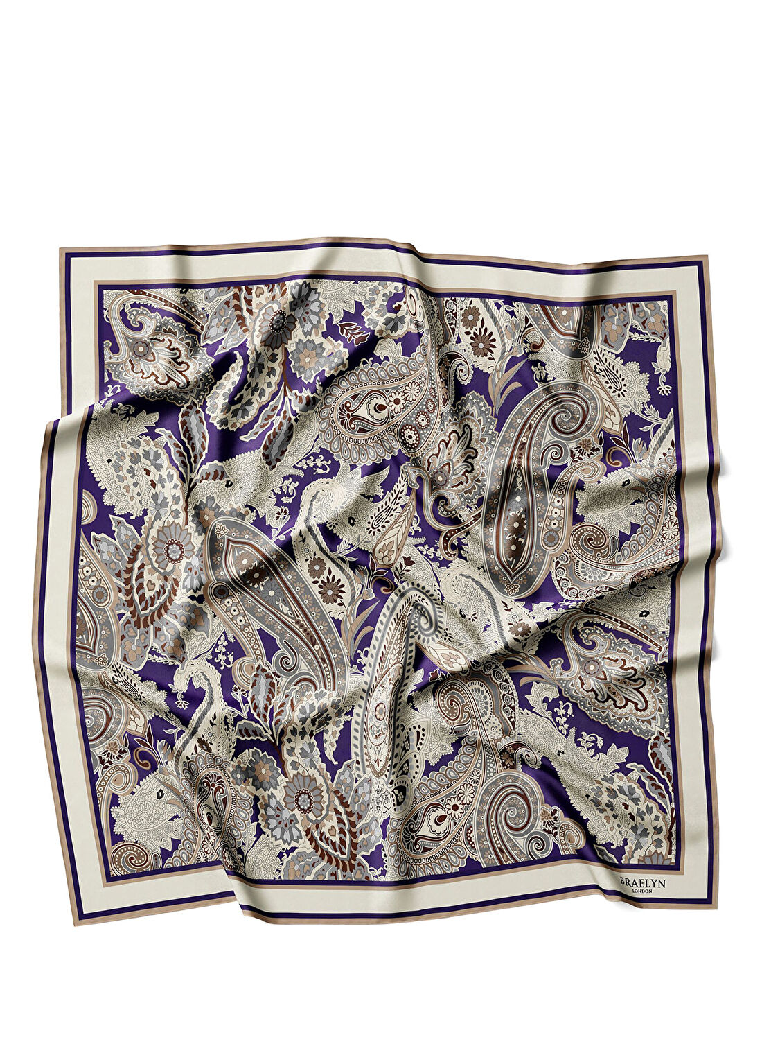 Braelyn London Imperial Paisley Twill İpek Kadın Eşarp