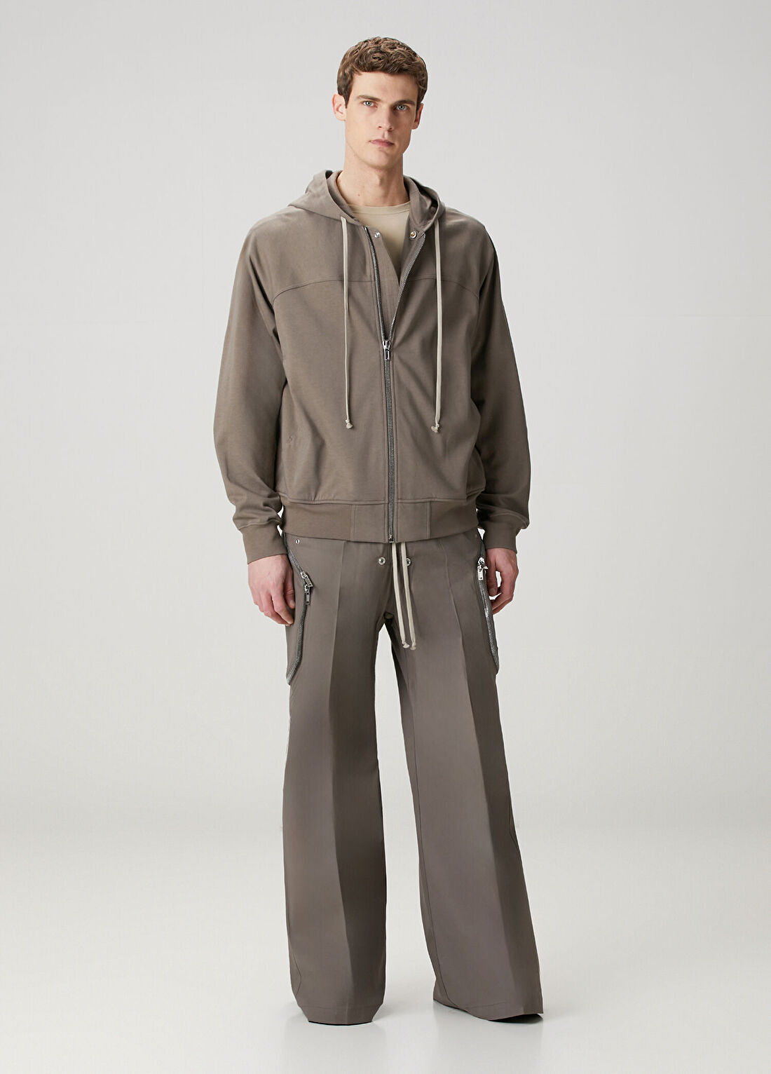 Rick Owens Taba Kapüşonlu Sweatshirt görsel 2