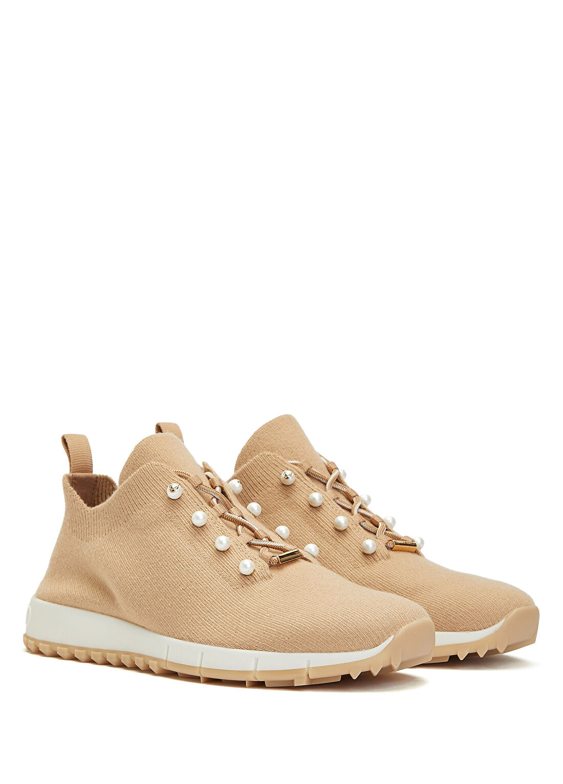 Jimmy Choo Veles Bej Kadın Kaşmir Sneaker görsel 2