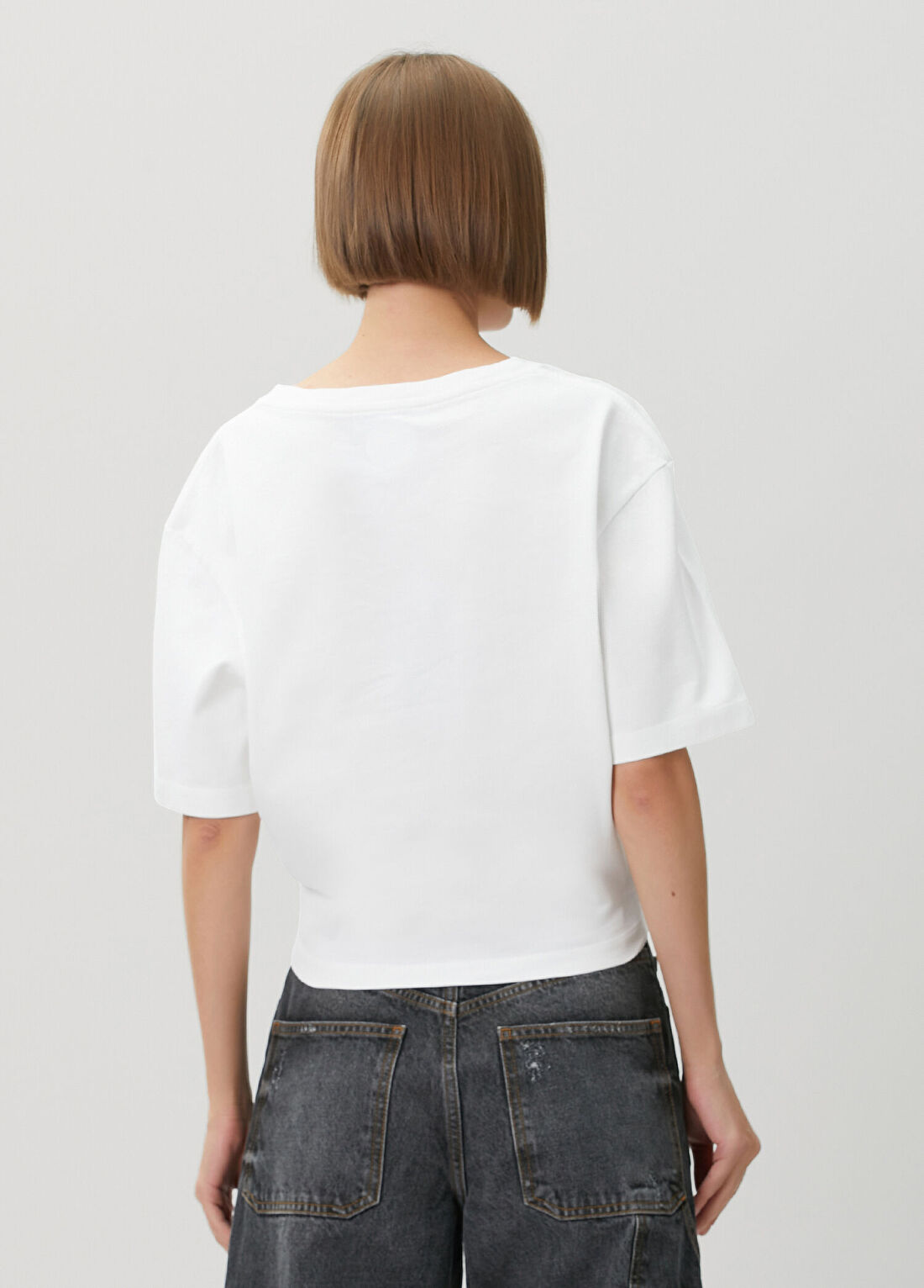 Dsquared2 Beyaz Logo Baskılı T-shirt görsel 4