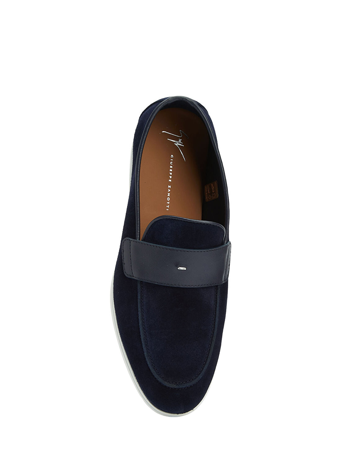 Giuseppe Zanotti Lacivert Erkek Süet Loafer görsel 4