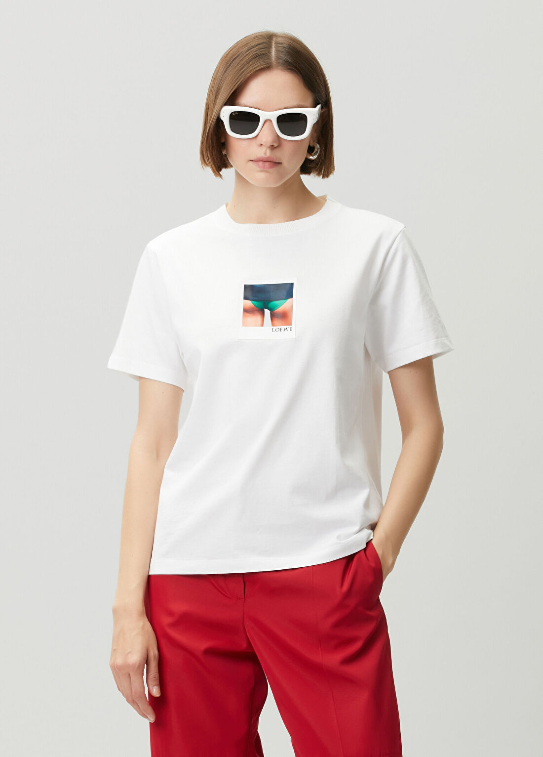Loewe Regular Fit Beyaz T-shirt