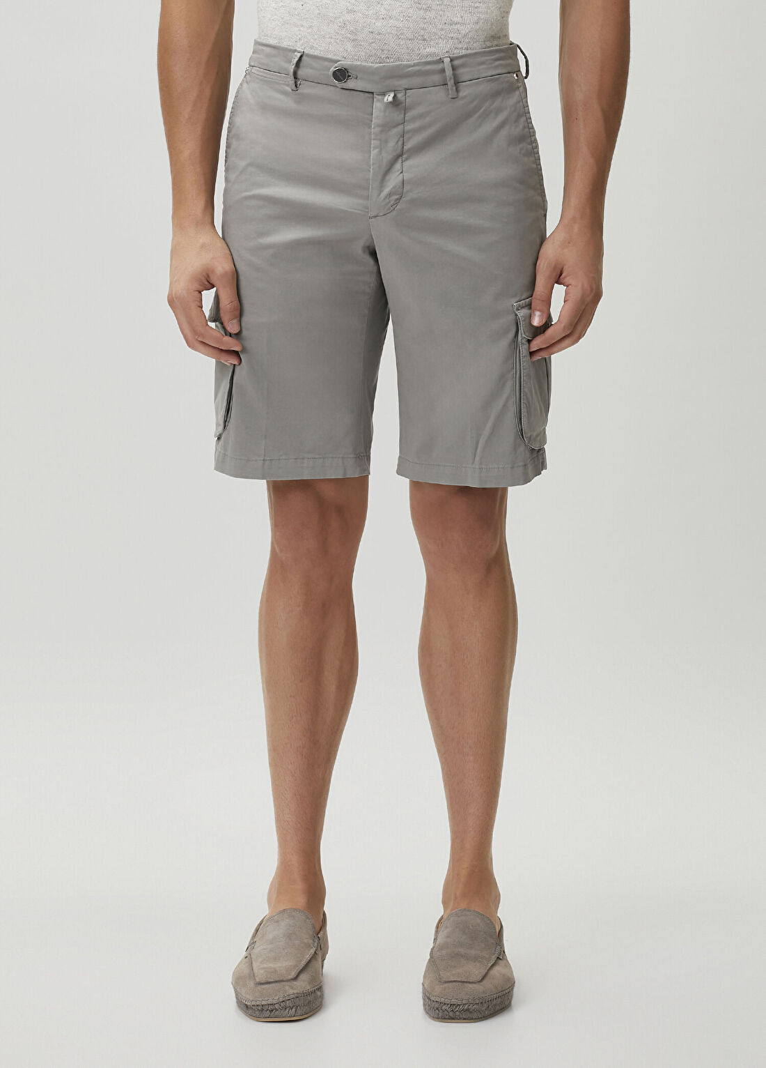 Kiton Gri Kargo Bermuda görsel 2