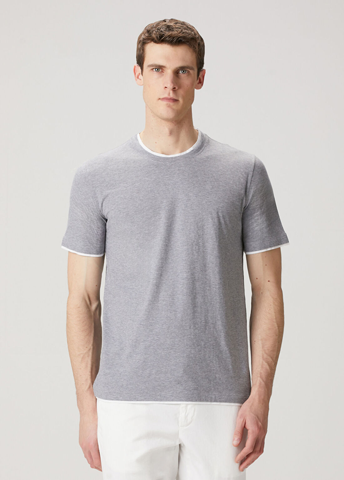 Fedeli Gri Basic T-shirt