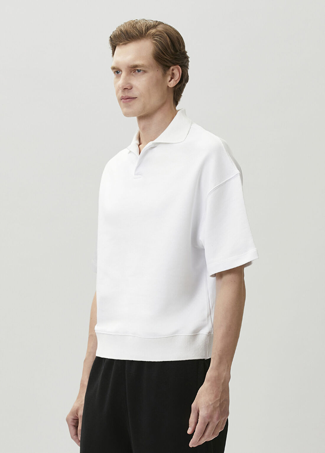 Knt Beyaz Polo Yaka T-shirt görsel 3