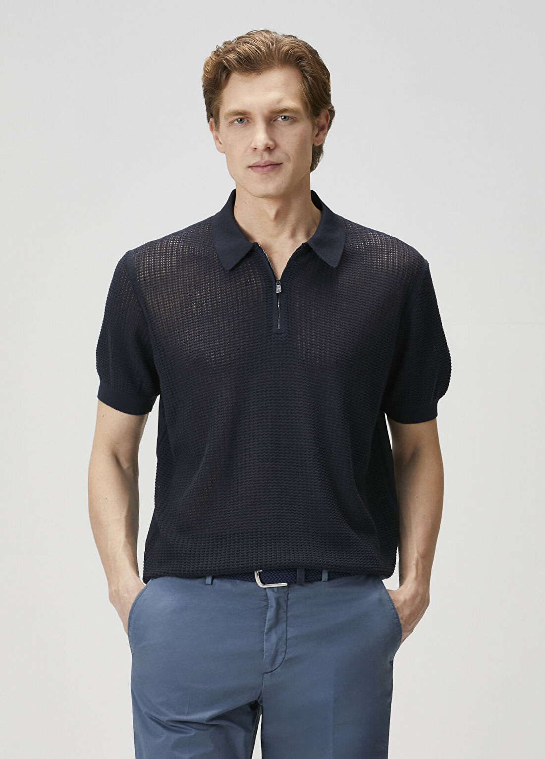 Corneliani Lacivert Polo Triko