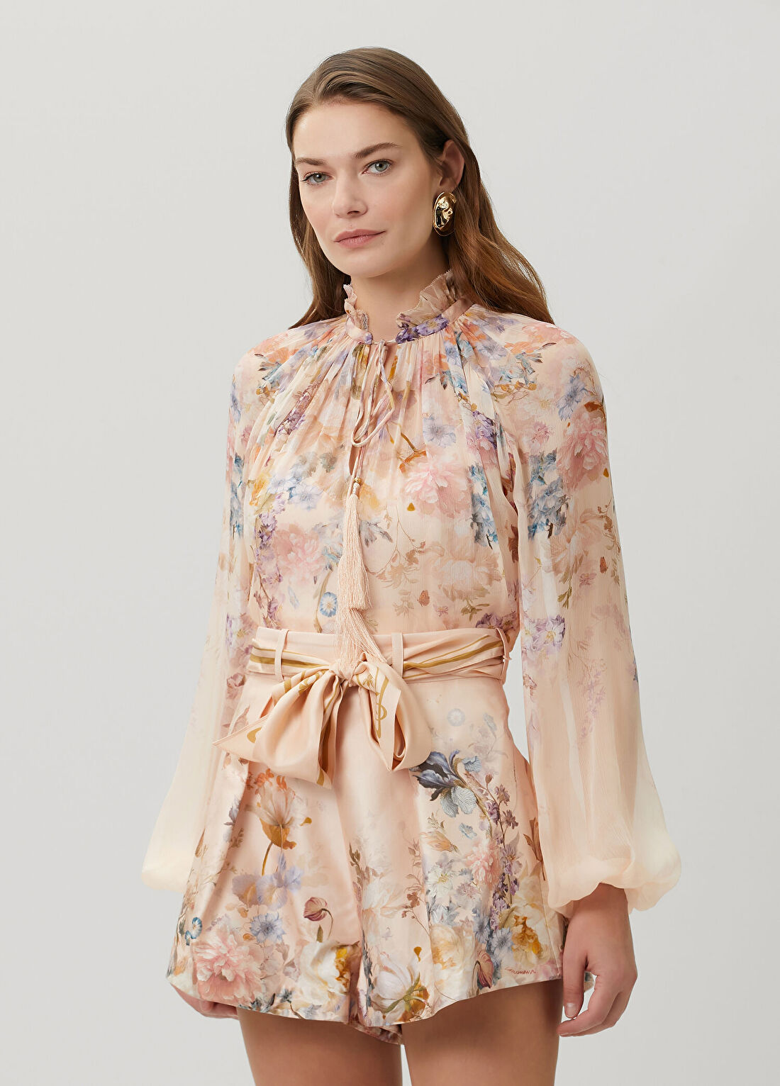 Zimmermann Valiant Billow Pembe Çiçekli Bluz