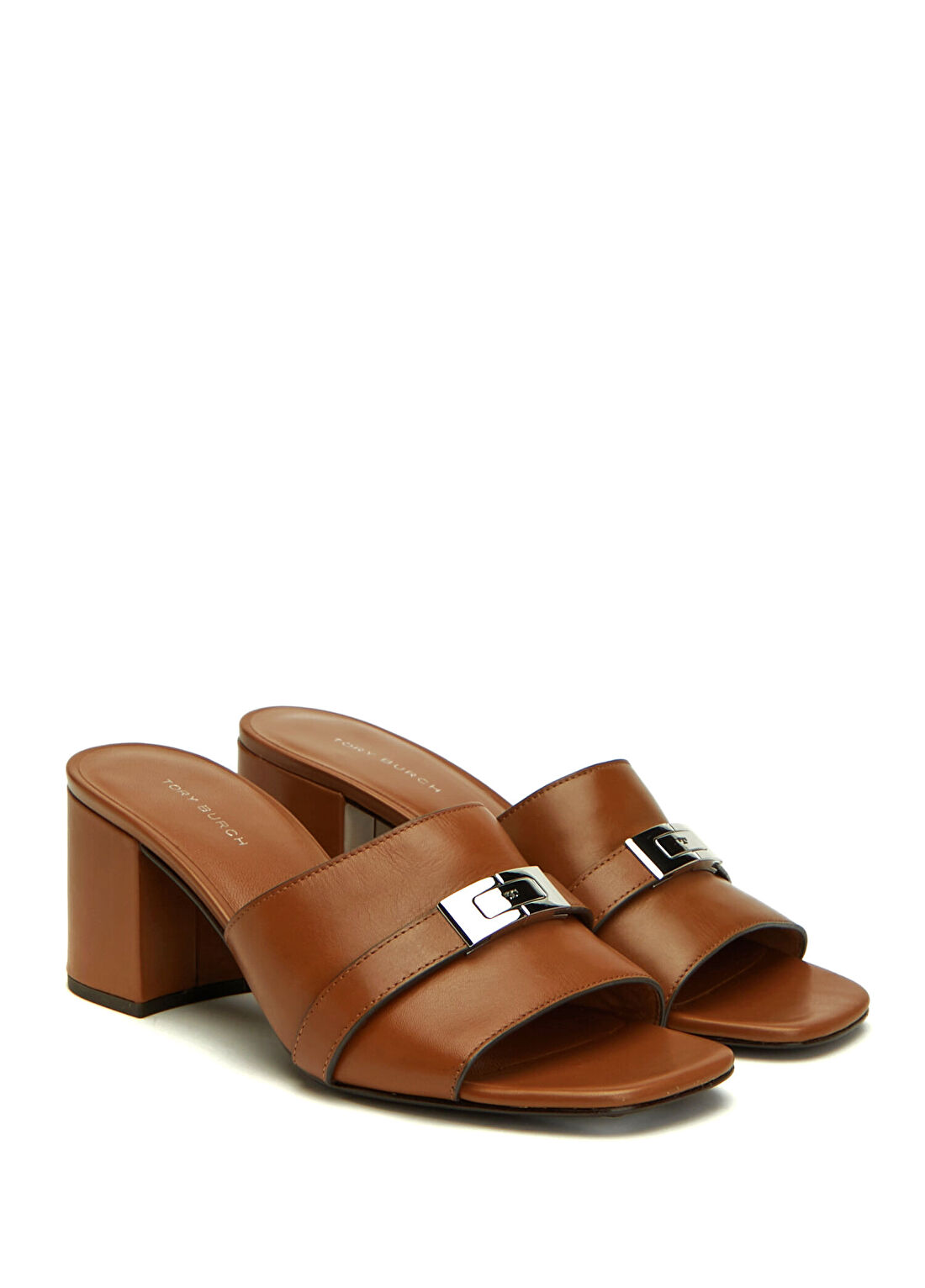 Tory Burch LeeLee Camel Kadın Deri Terlik görsel 2