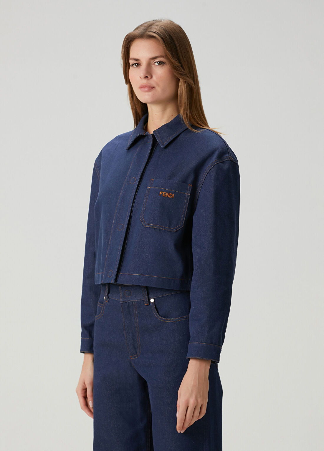 Fendi Lacivert Denim Ceket görsel 3