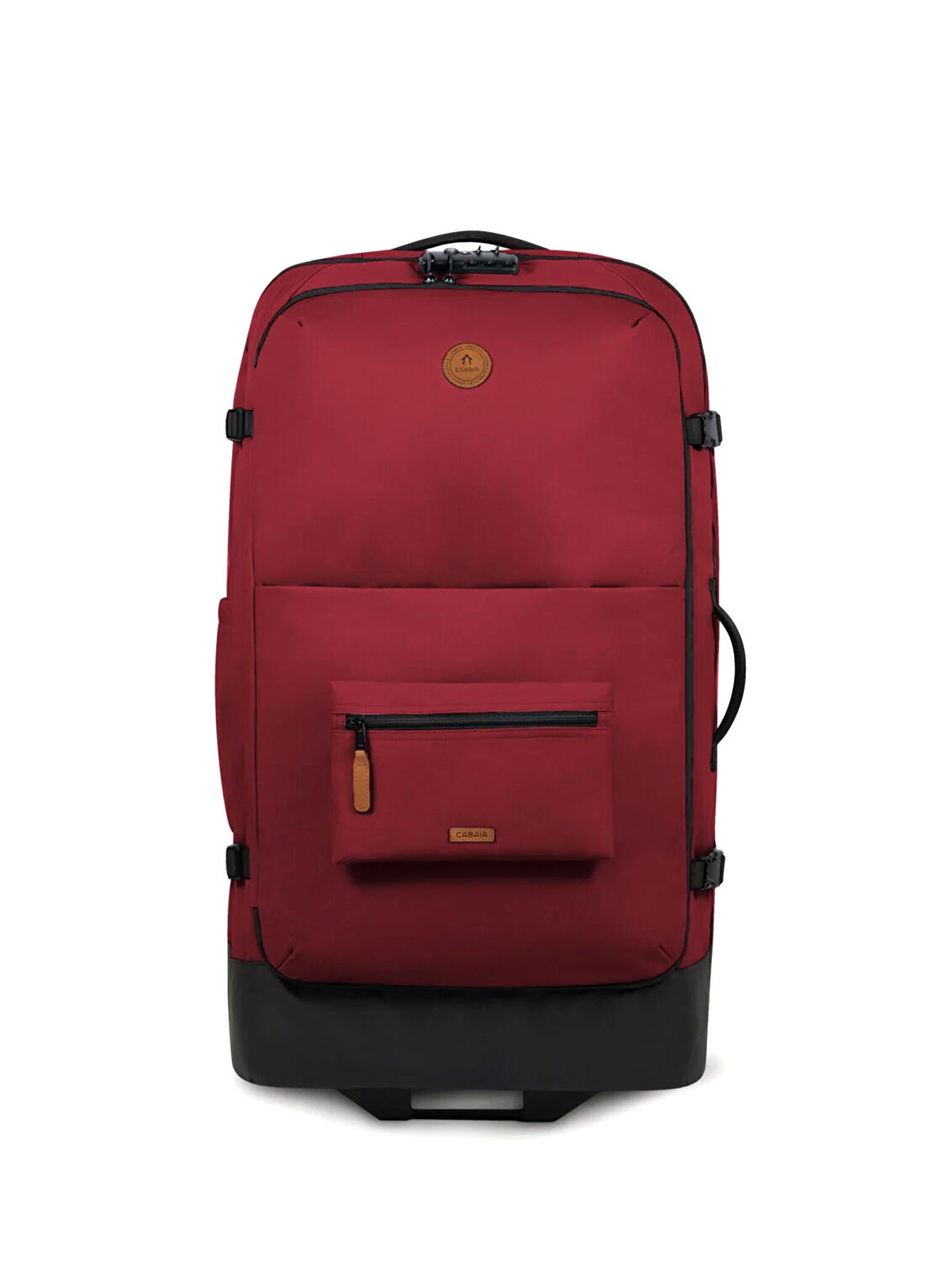 Cabaia Sibiu Soft Suitcase Bordo Büyük Boy 2 Tekerlekli Bavul