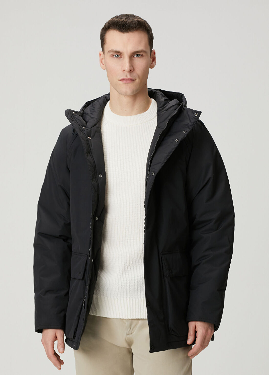 Fred Perry Siyah Kapüşonlu Ceket