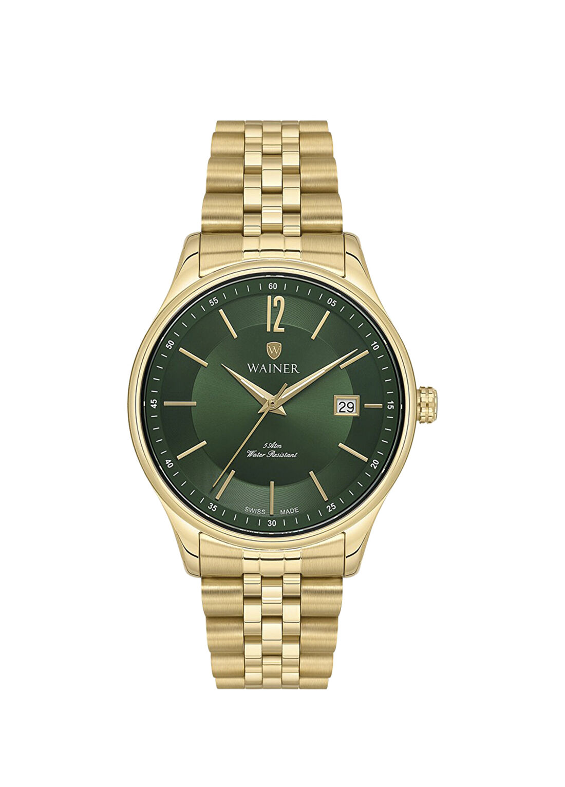 Wainer WA.19035-E Altın Rengi Metal Erkek Kol Saati