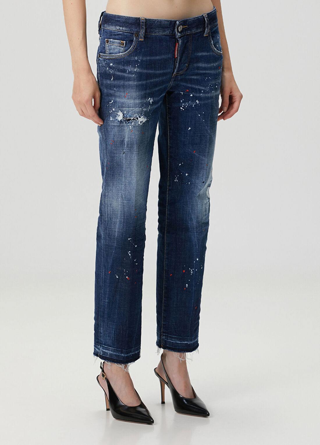 Dsquared2 Jenna Mavi Straight Leg Jean Pantolon görsel 3