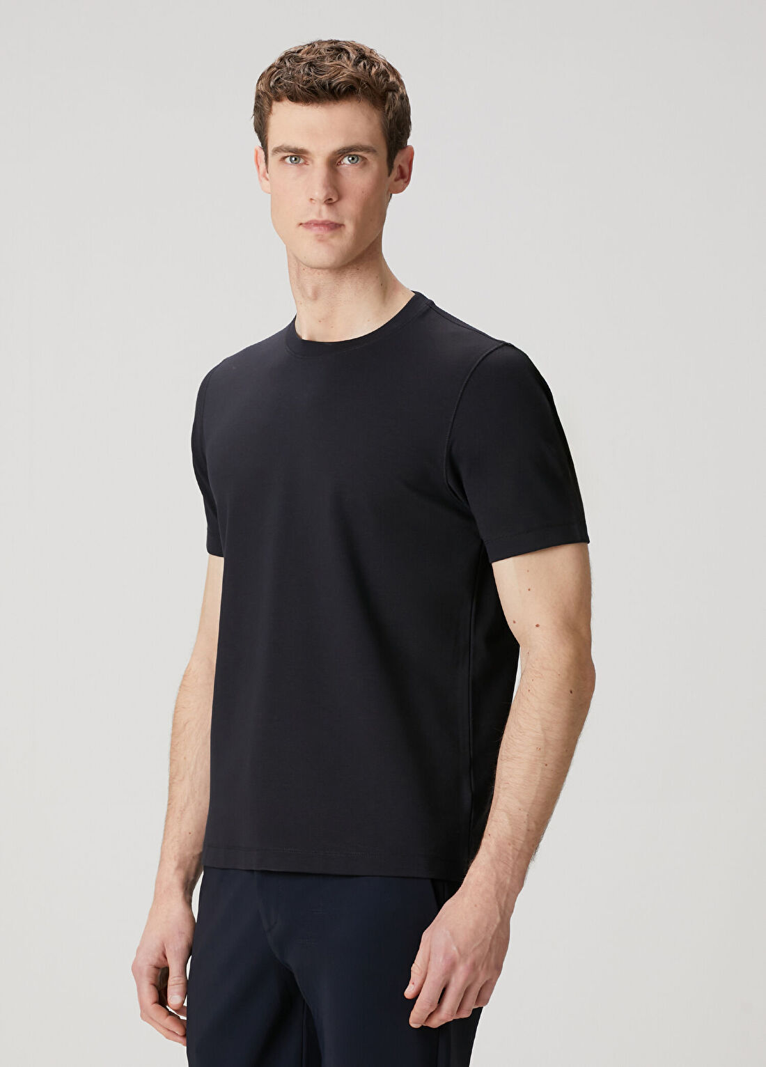 Theory Ryder Siyah Basic T-shirt görsel 3