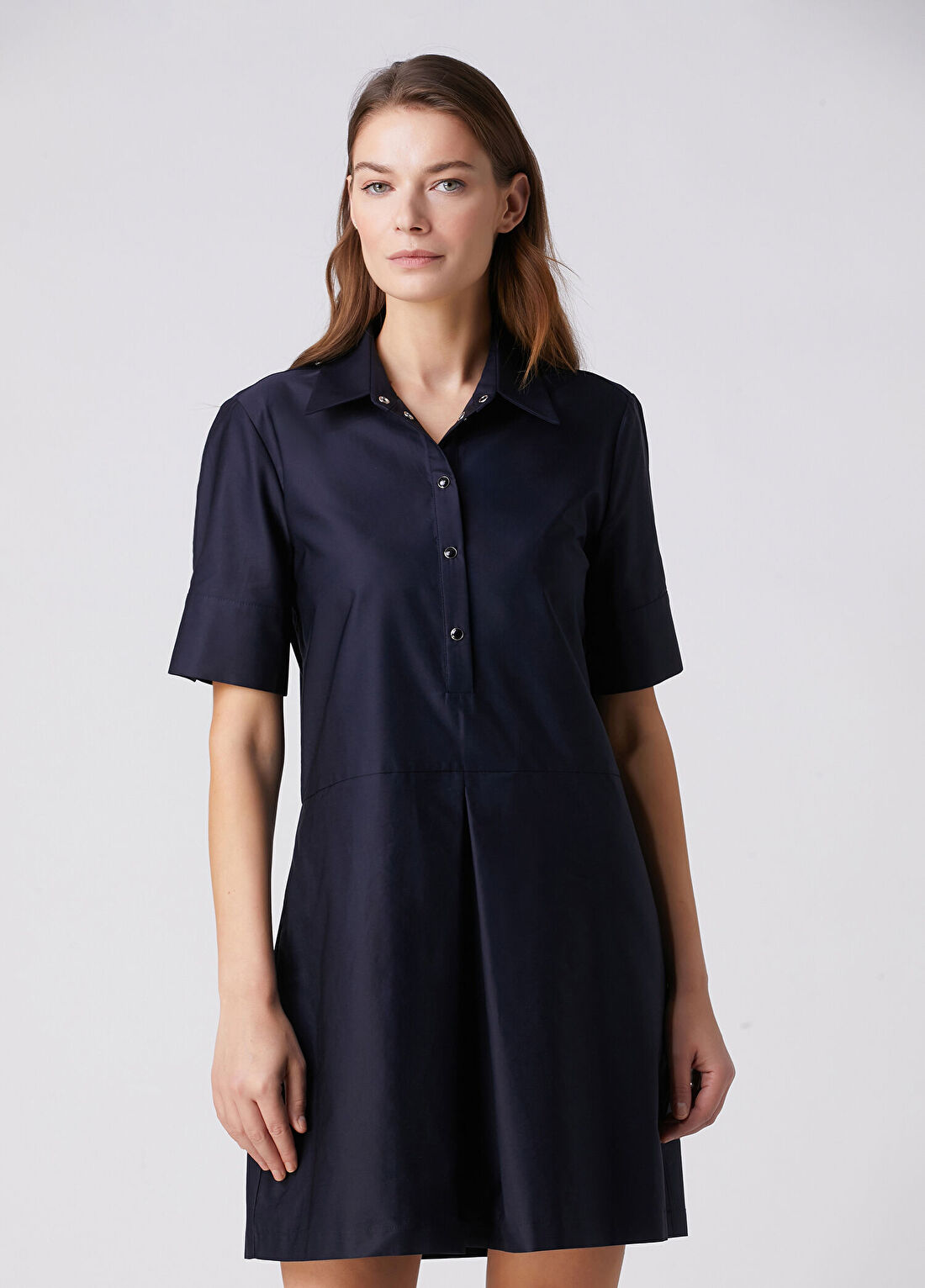 Beymen Collection Lacivert Pile Detaylı Mini Elbise görsel 3