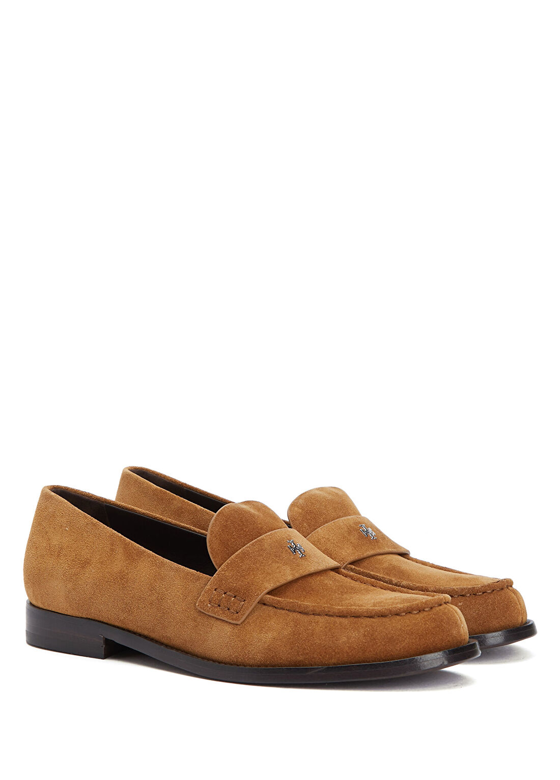 Tory Burch Classic Penny Taba Kadın Süet Loafer görsel 2