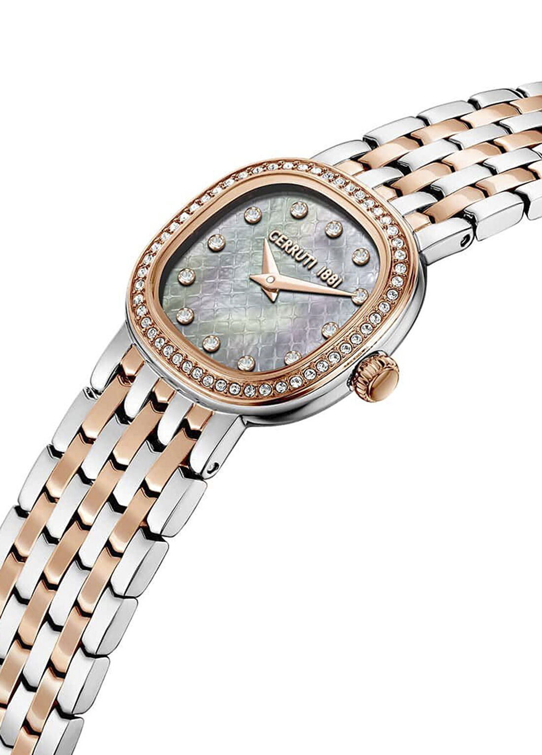 Cerruti 1881 CIWLG0072910 Metalik Gri Rose Gold Çelik Kadın Kol Saati görsel 2