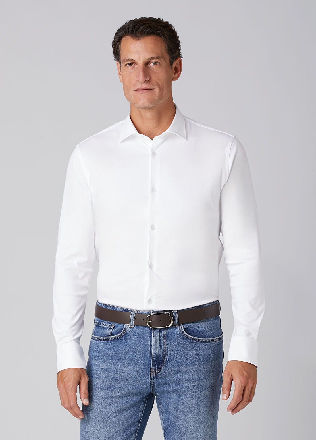 Beymen Collection Beyaz Merserize Gömlek