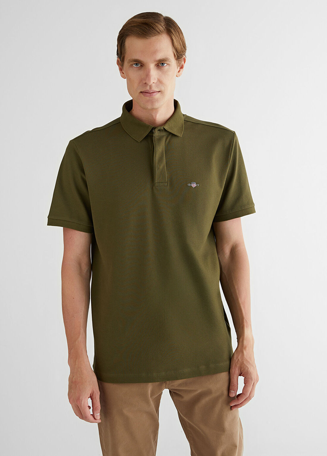 Gant Yeşil Polo Yaka Kısa Kollu Erkek T-shirt