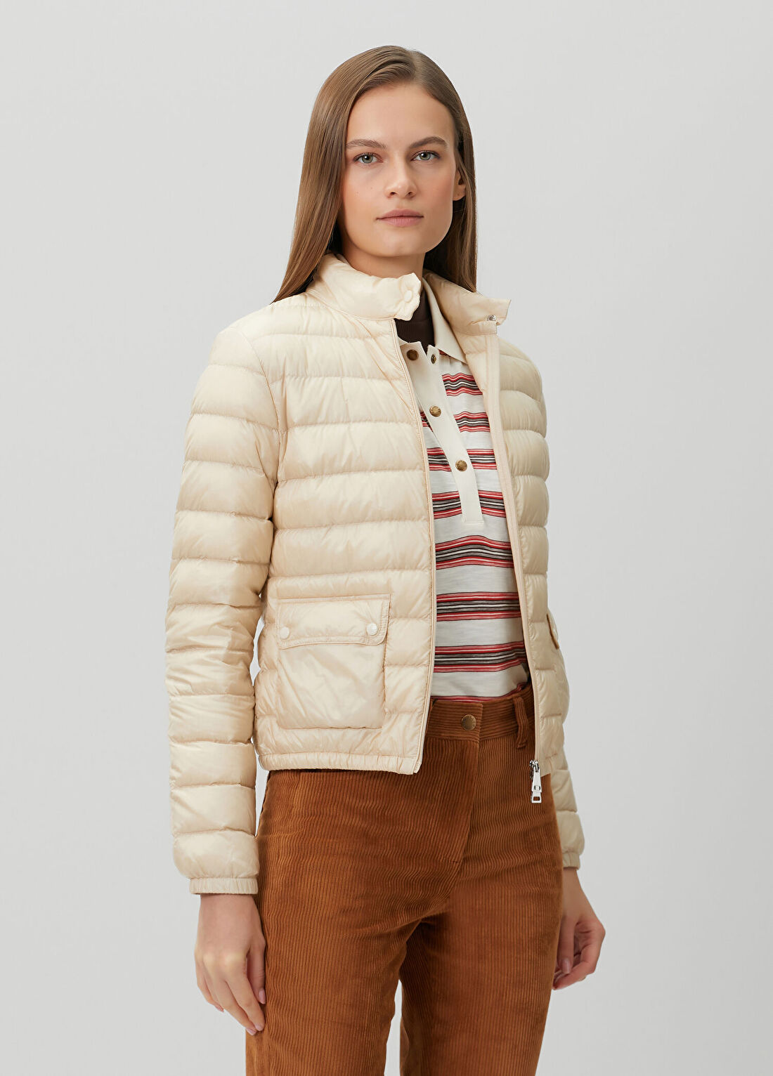 Moncler Lans Bej Puffer Mont