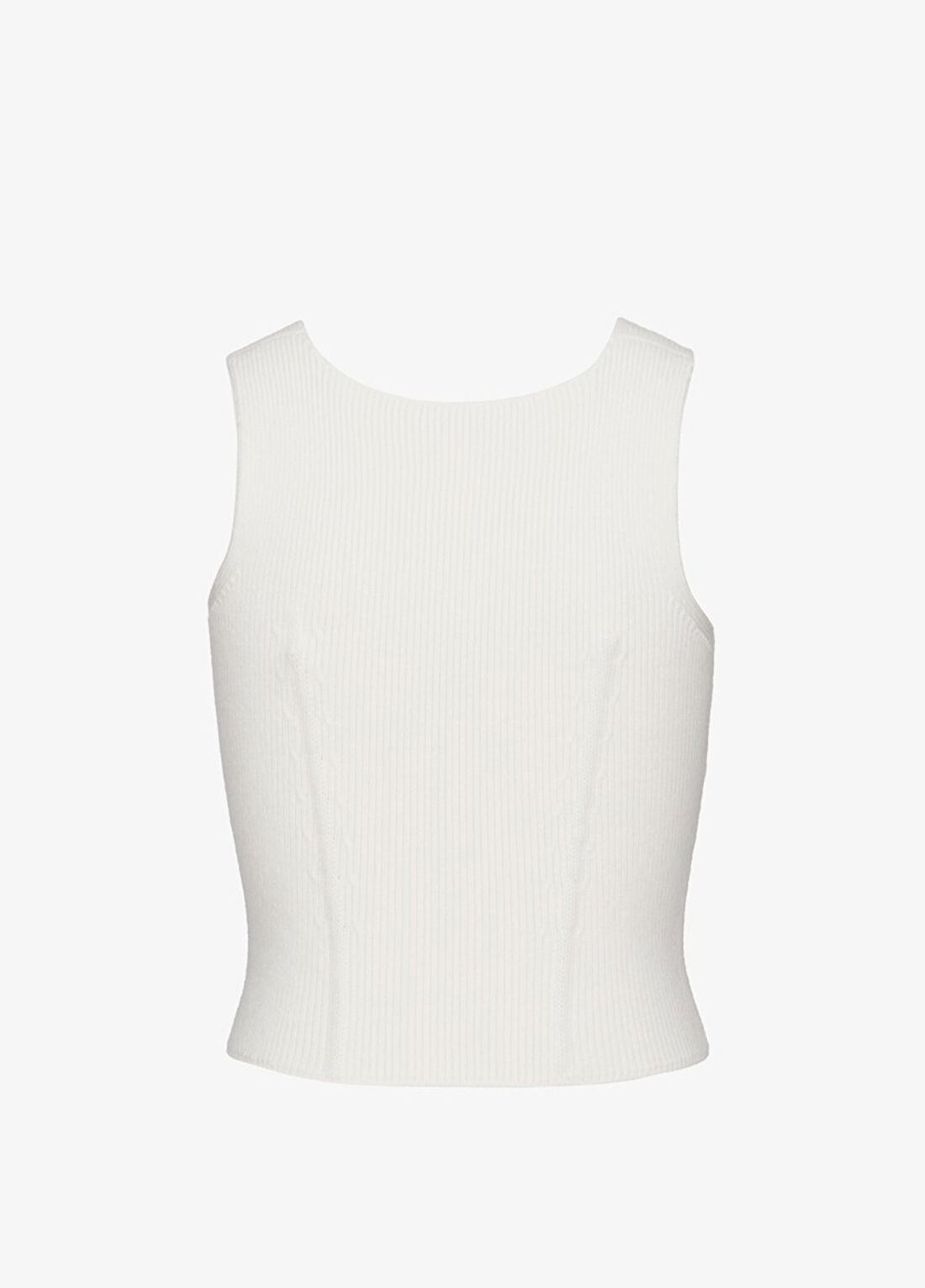 Alaïa Beyaz Yün Korse Bluz görsel 2