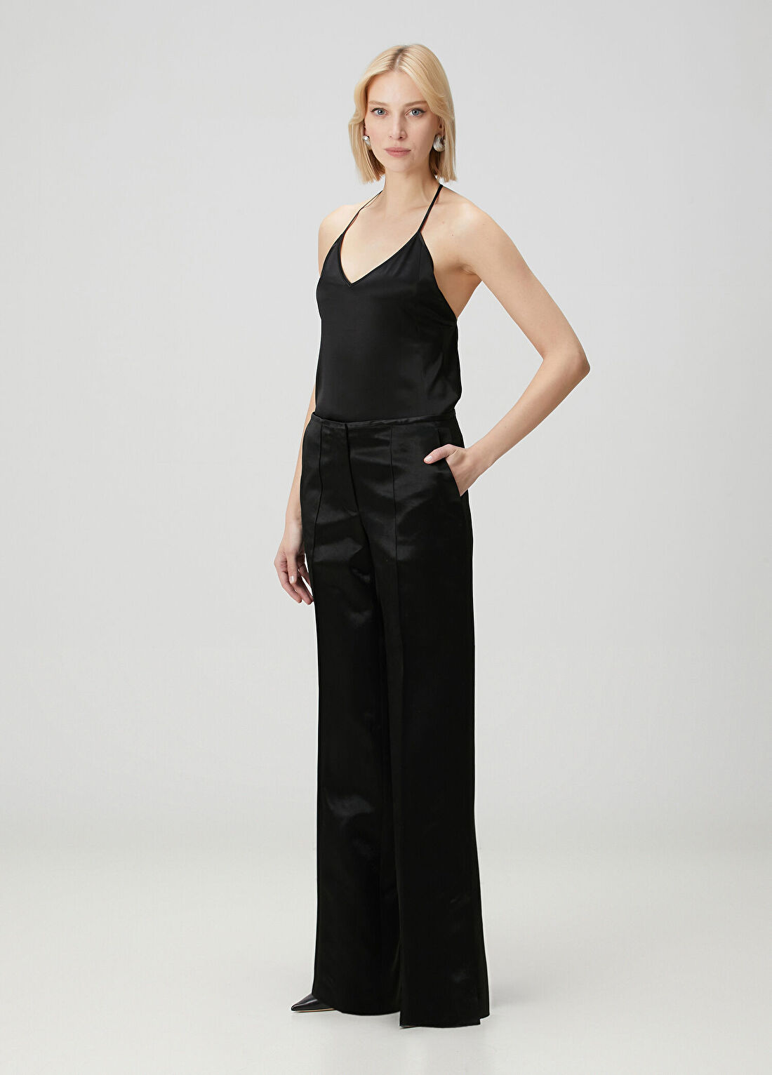 Helmut Lang Siyah Saten Pantolon