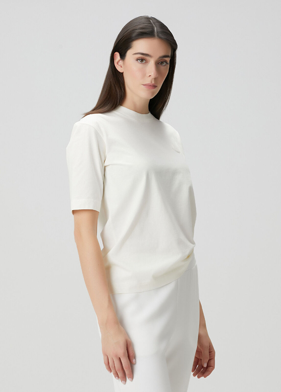 Moncler Kırık Beyaz T-shirt görsel 3