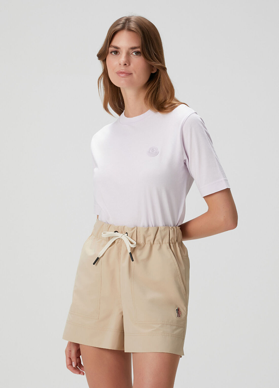 Moncler Lila Logo Patchli T-shirt görsel 3