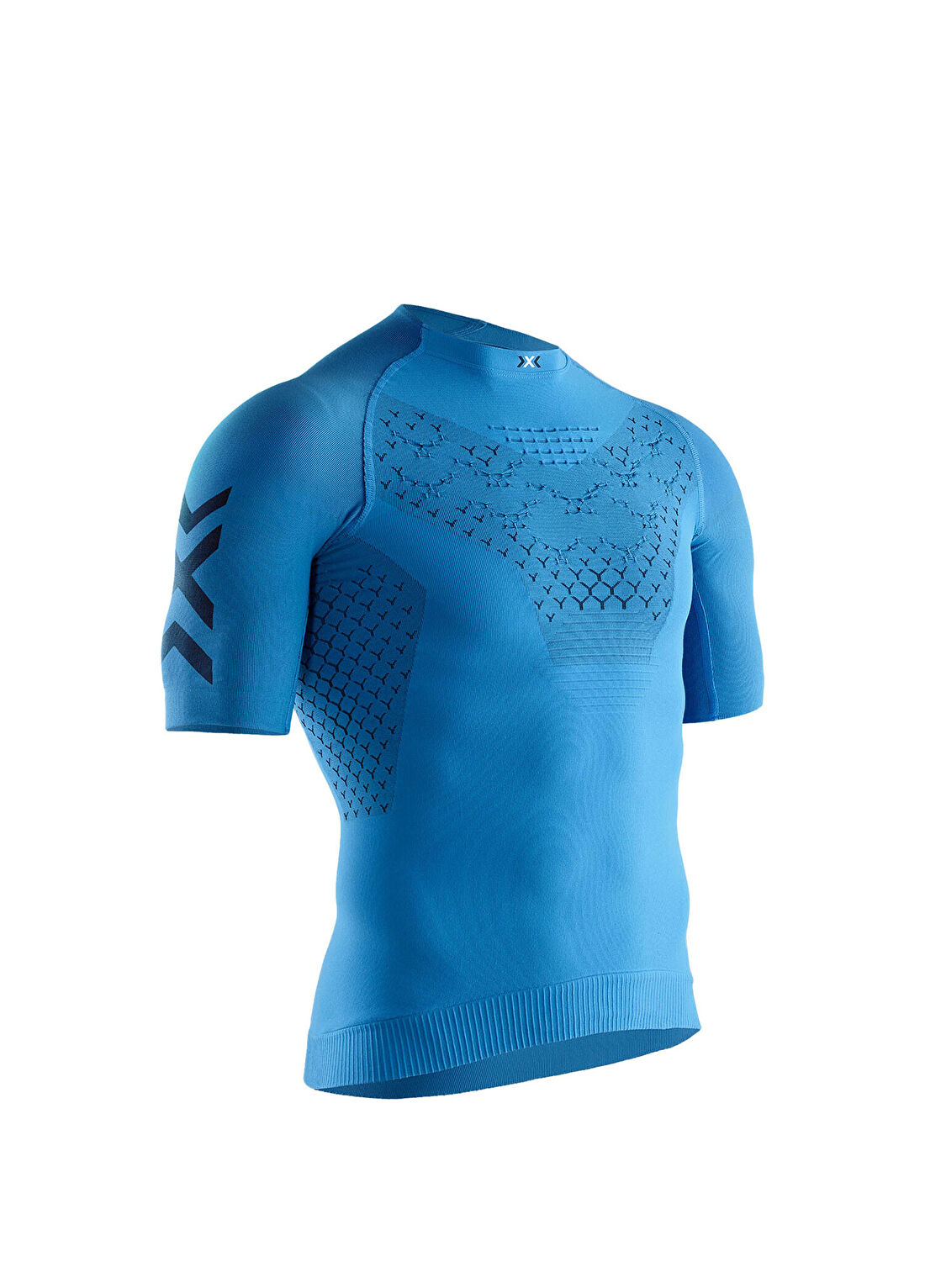 X-Bionic Twyce 4.0 Running Shirt Sh Sl Mavi Kısa Kollu Erkek Koşu Tişörtü