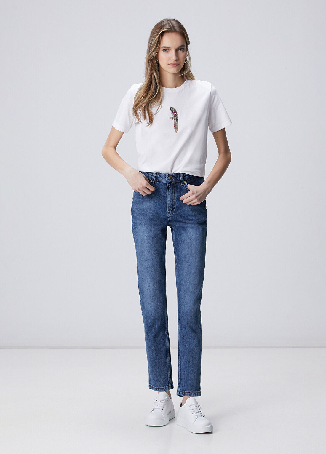 Network Mom Fit Mavi Denim Pantolon
