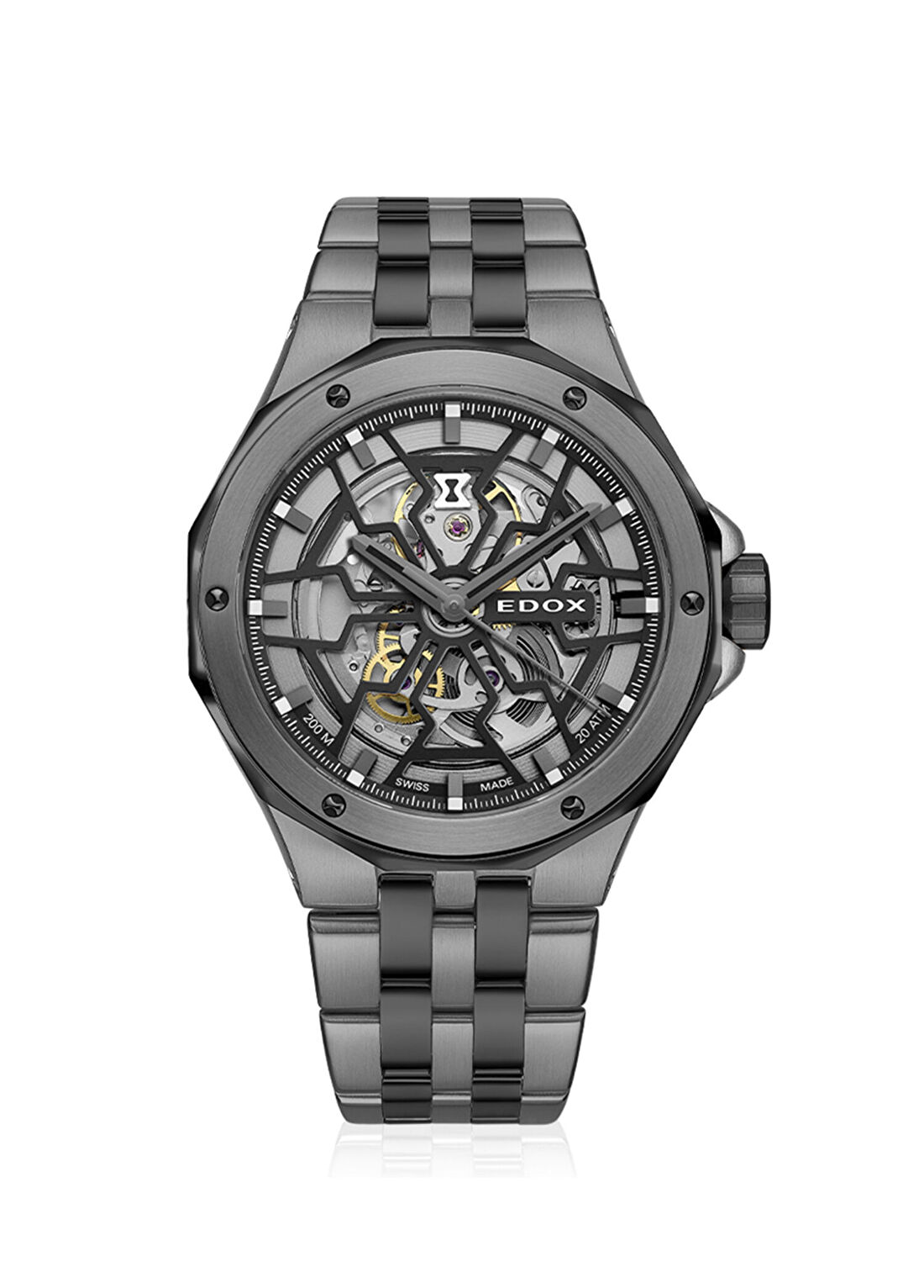 Edox 85303-357GNM-NGN Gri Çelik Erkek Kol Saati