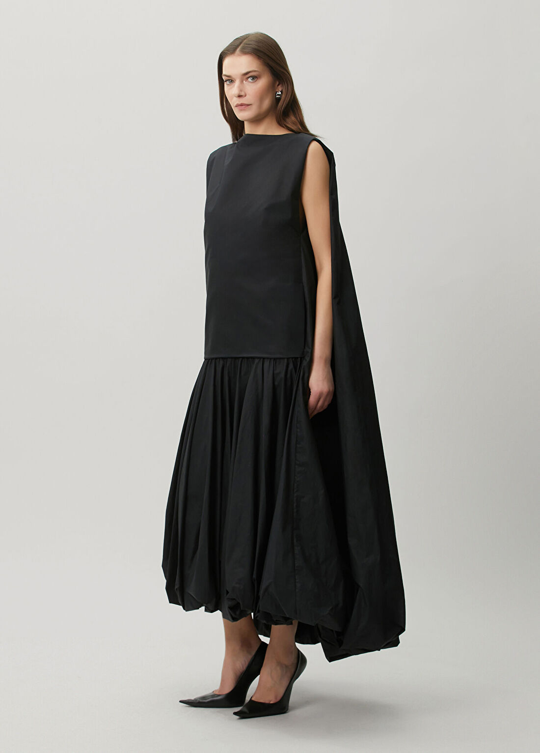 Balenciaga Cristobal Siyah Maksi Elbise görsel 3