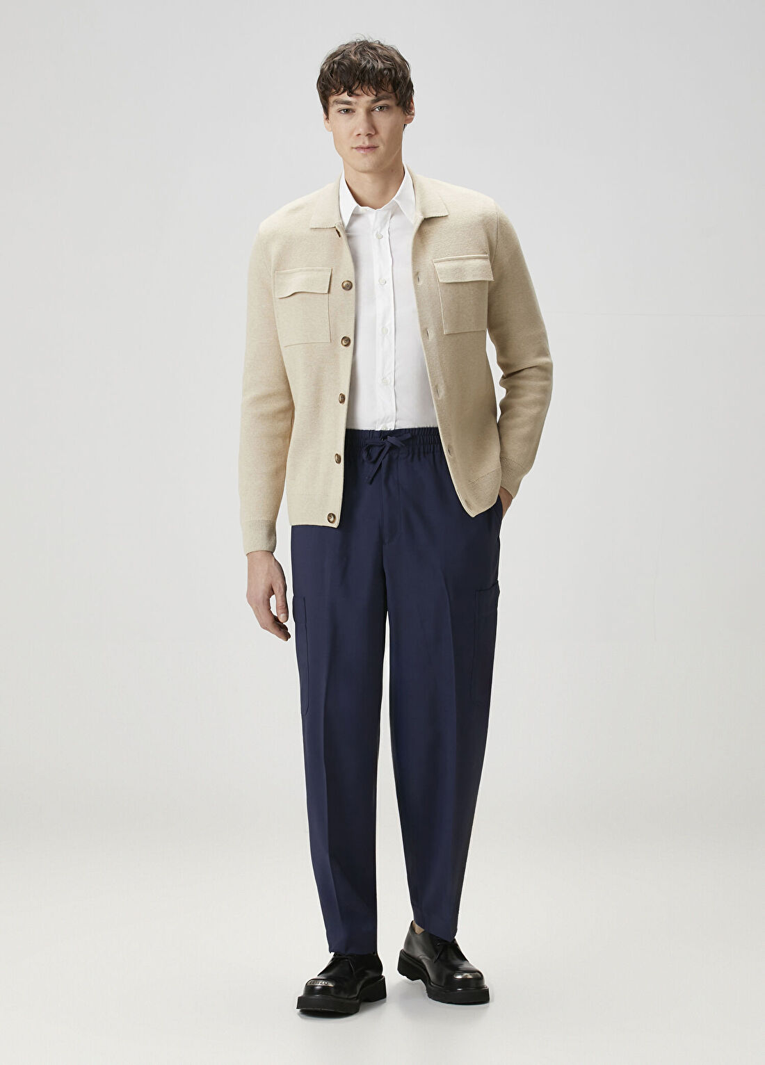 Kenzo Lacivert Yün Pantolon