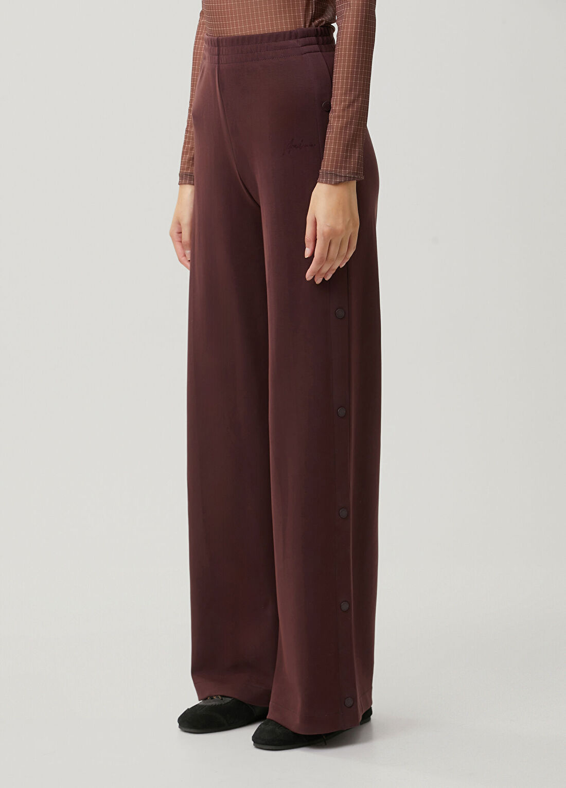 Academia Bordo Jersey Pantolon görsel 3